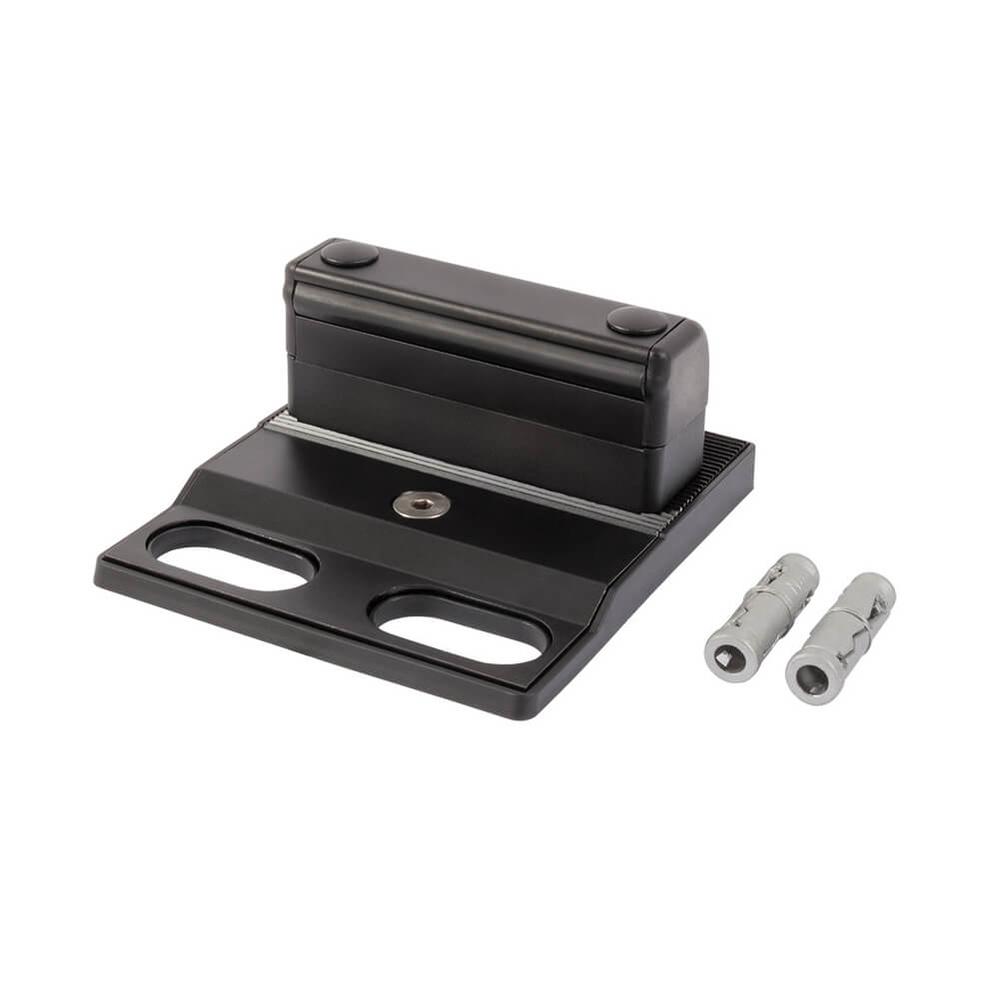 Locinox P00006490 Bolt On Ground Stop Black Anodised Aluminium Top Plate 