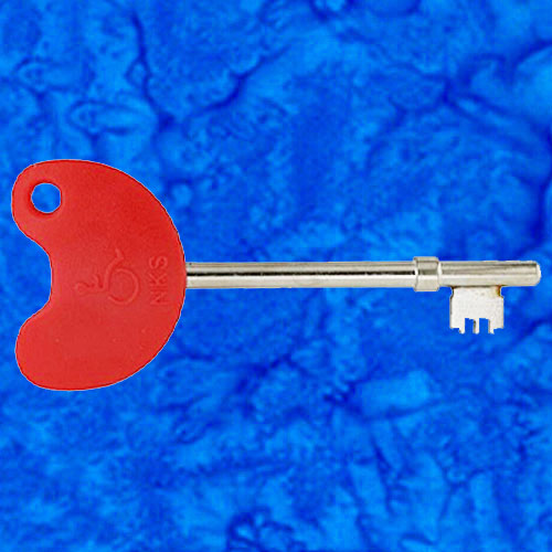 Disabled Toilet Key with Red Braille Head