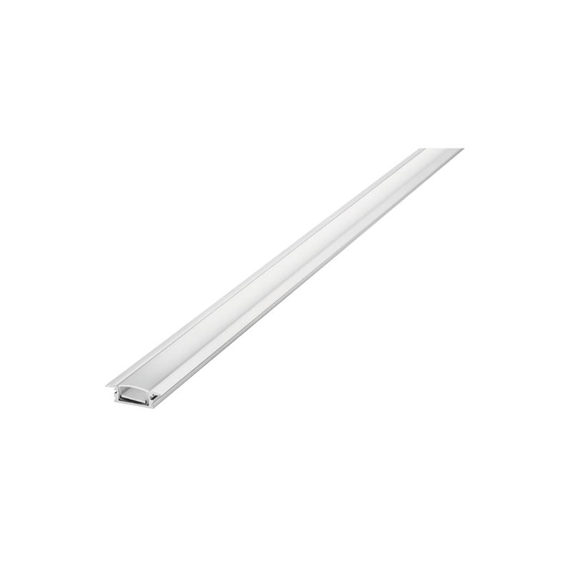 Integral Recessed Frosted Diffuser 26.7x8mm Aluminium Profile Rail 1 Metre