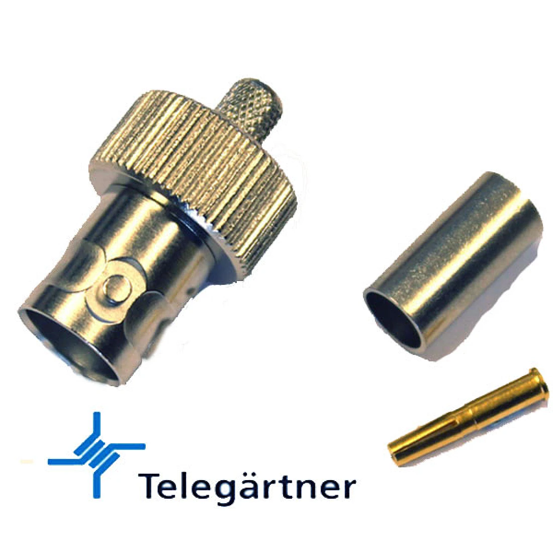 Telegartner J01003A0048 (100023571) BNC Crimp Jack Mini RG179, 75 Ohm, Crimp Nickel,