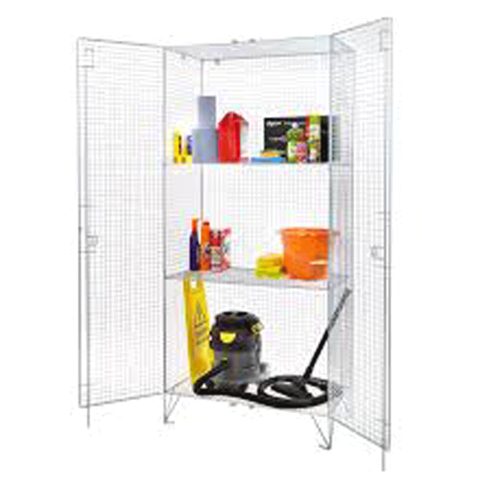 Wire Mesh Storage Cupboard 1980H x 915W x 457D