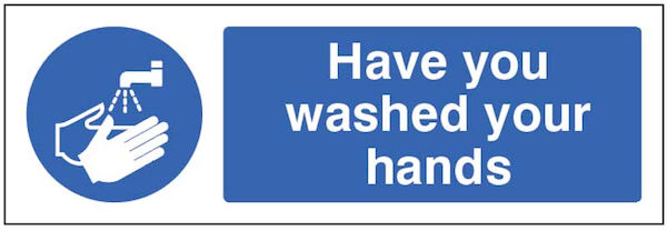 Have you washed your hands floor graphic 600x200mm