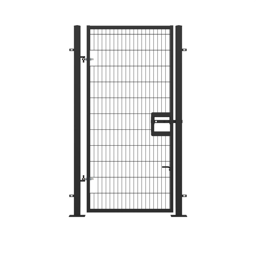 Twin Wire Single Leaf Gate H 2.4 x 1.2mBlack Powder Coated Finish  Bolt-Down