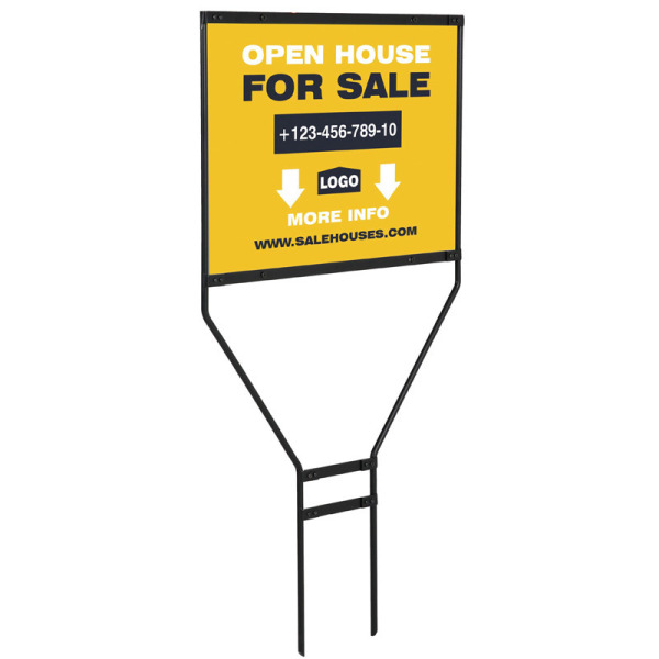 H-Frame Metal Outdoor Sign Holder