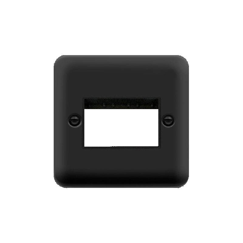 Click Deco Plus MiniGrid 3 Aperture Face Plate Matt Black Black Inserts