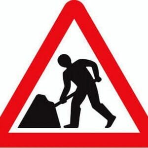 Men at work symbol for 750mm tripod signs