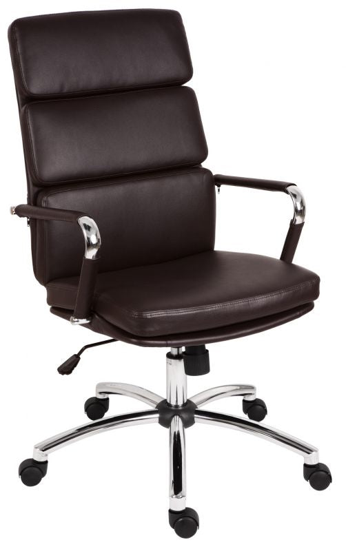 Soft Padded Eames Style Office Chair - Black, Brown, Red or White Option - DECO Huddersfield