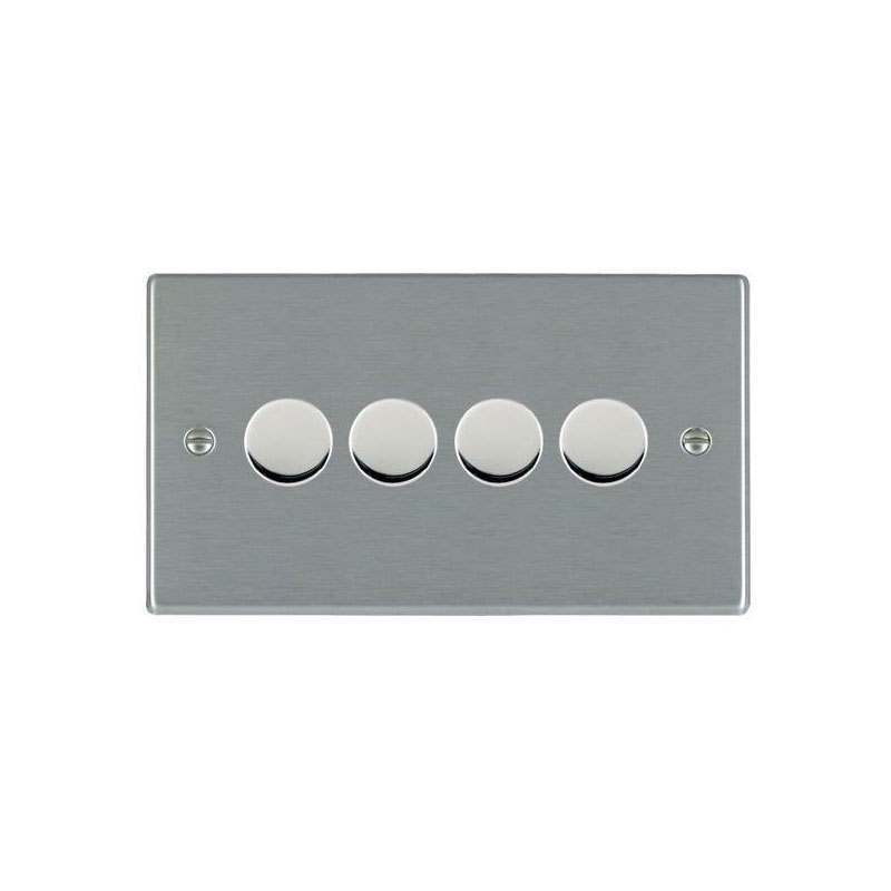 Hamilton Hartland 4 Gang LEDITB 100 2 way Dimmer SS