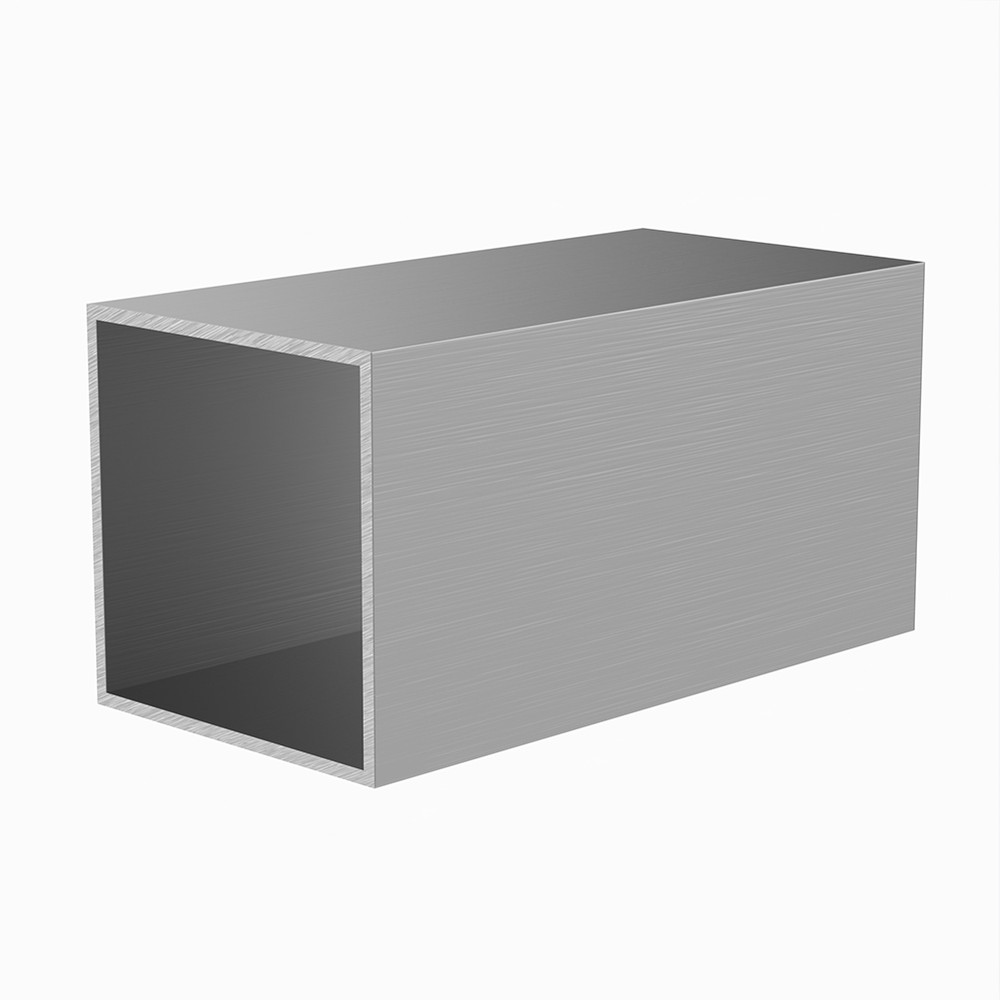 100 x 100 x 3.5mm - L:5m Aluminium Square Box Section Mill Finish