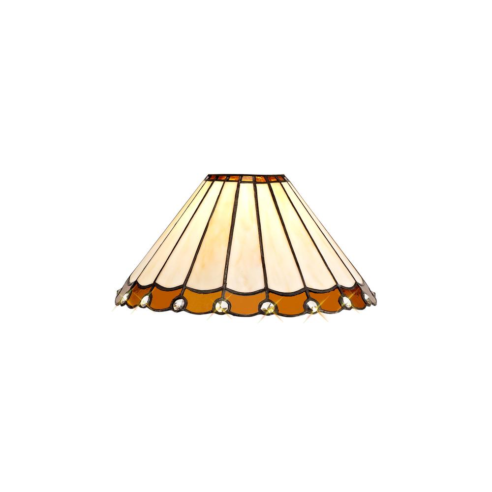 Luxuria Sleek Tiffany 30cm Shade Amber/Cream/Crystal