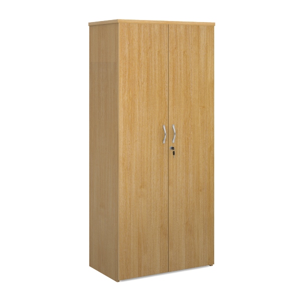 Universal Double Door Cupboard with 4 Shelves - Oak