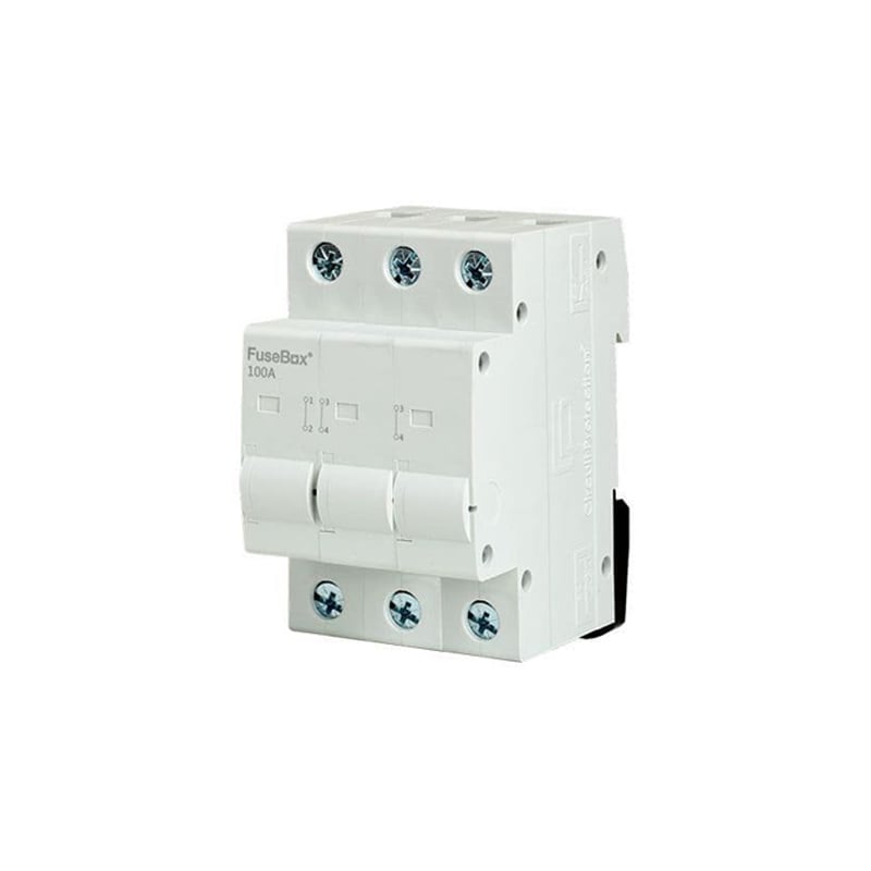 FuseBox 100A 3 Pole Din Rail Connector