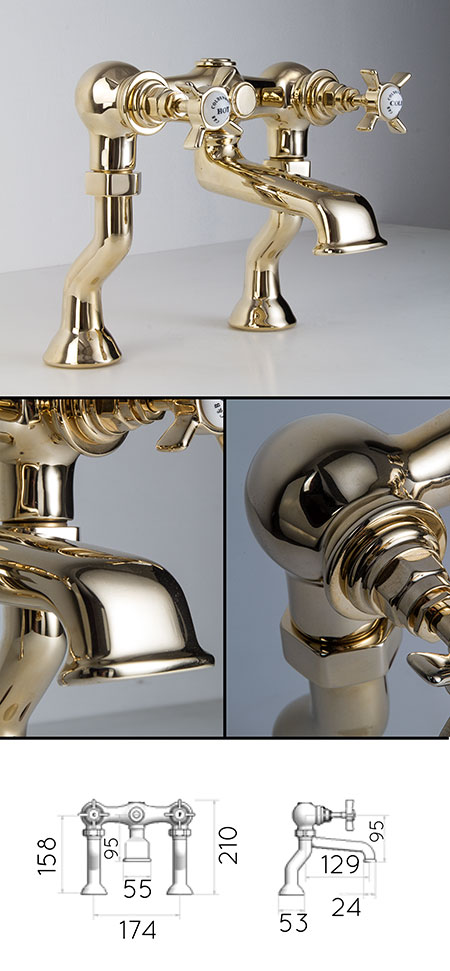 Traditional Gold Bath Filler Tap (43GG)