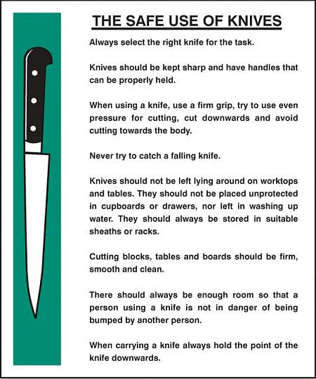 Safe use of knives
