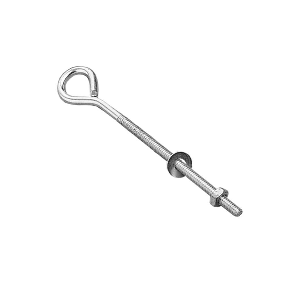 Eye Bolts & Nuts 6 x 1/4" Galvanised M6 x 152mm 