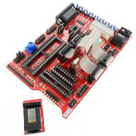 PIC development and training board for PIC16F-18F microcontrollers
