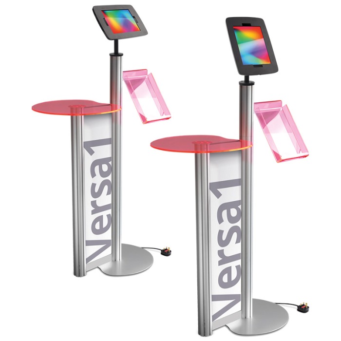 1iPad Display Stand with Podium and Brochure Holder