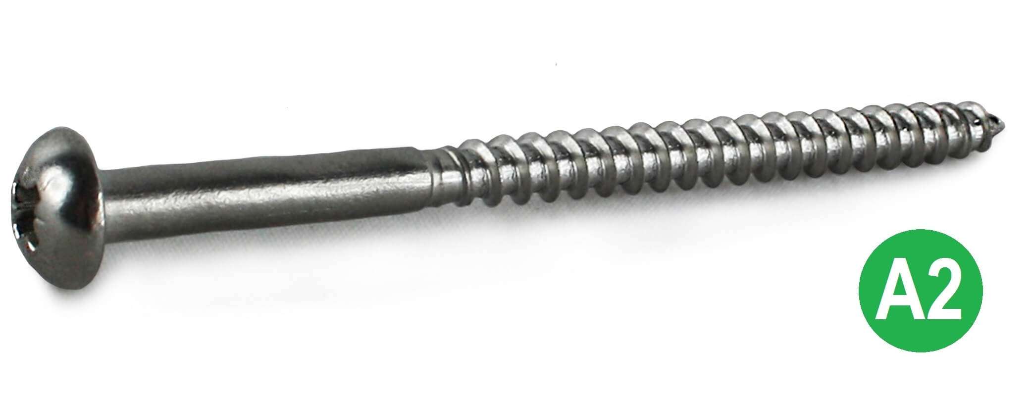 8g x 1 1/4'' A2 Pozi Round Head Woodscrew