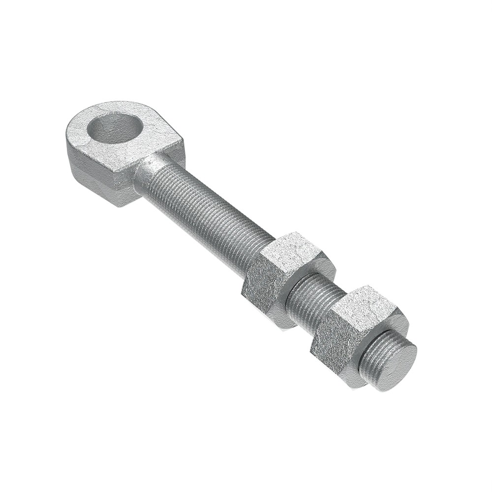 M30 x 245mm Thread Adjustable Galvanised Gate Eye Bolt - For 32mm Pin