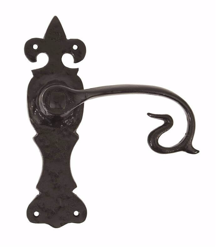 Anvil 83694 Black Curly Lever Latch Set