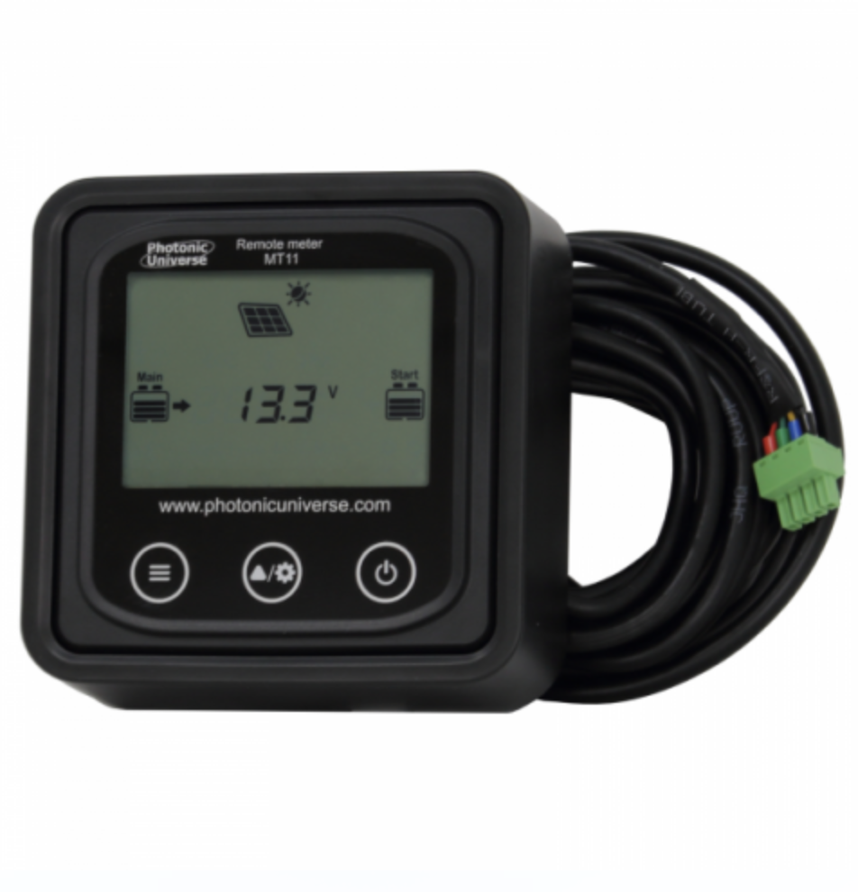 remote meter/display mt11 with 5m cable for 10a-30a dm series dual battery mppt solar charge controllers