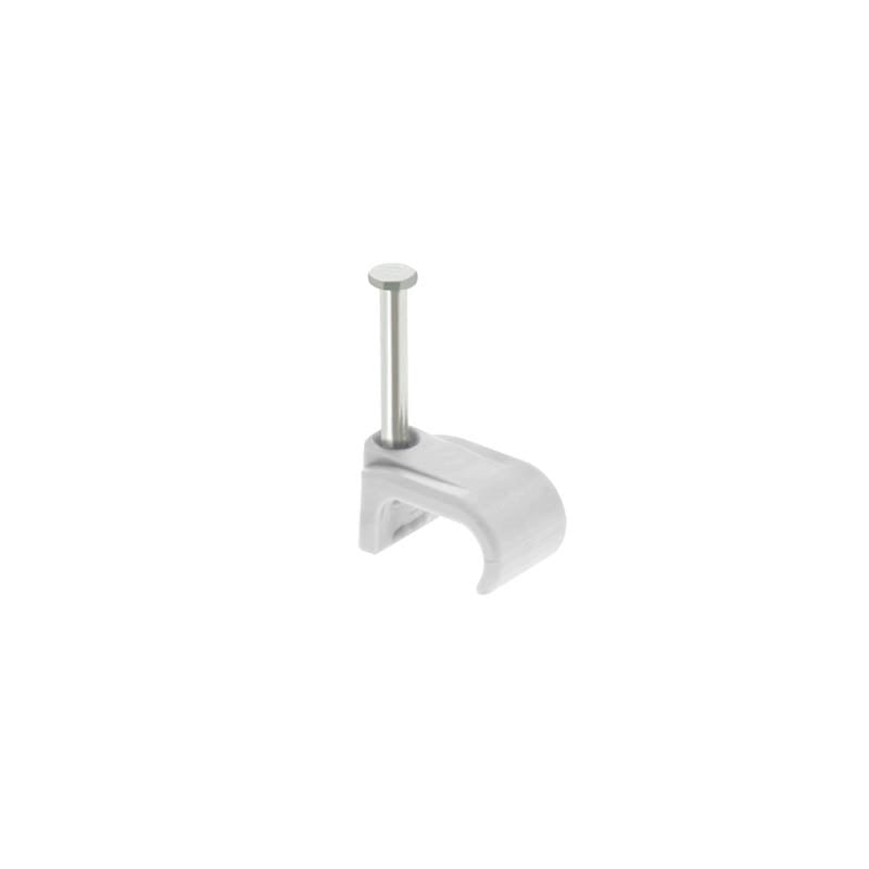 Unicrimp White Cable Clips for 11 x 22mm Flat Oval Conduit Pack of 100