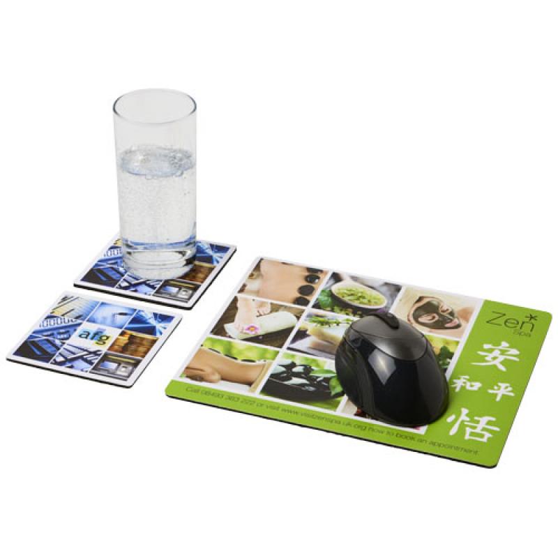 Q-Mat&#174; mouse mat and coaster set combo 3