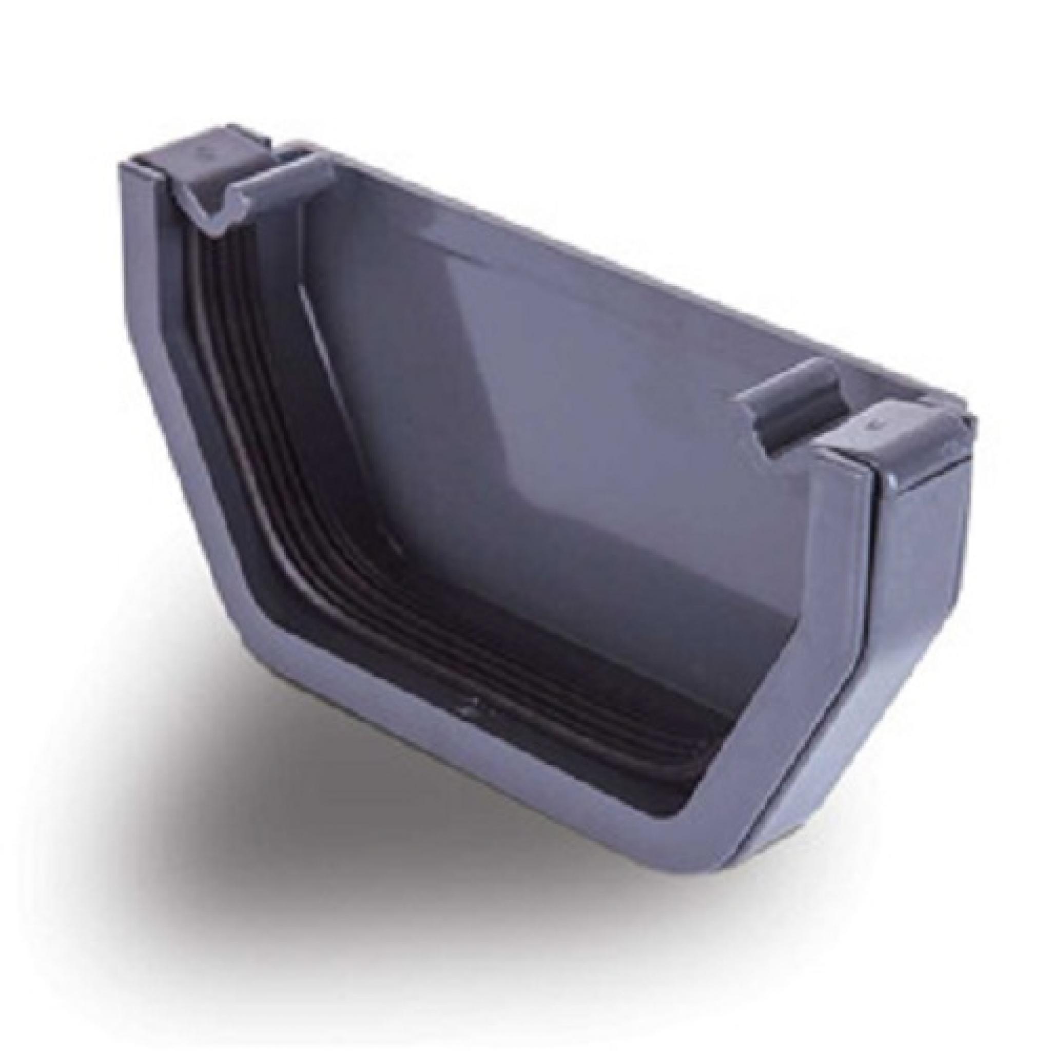 Anthracite Square External Gutter Stop End