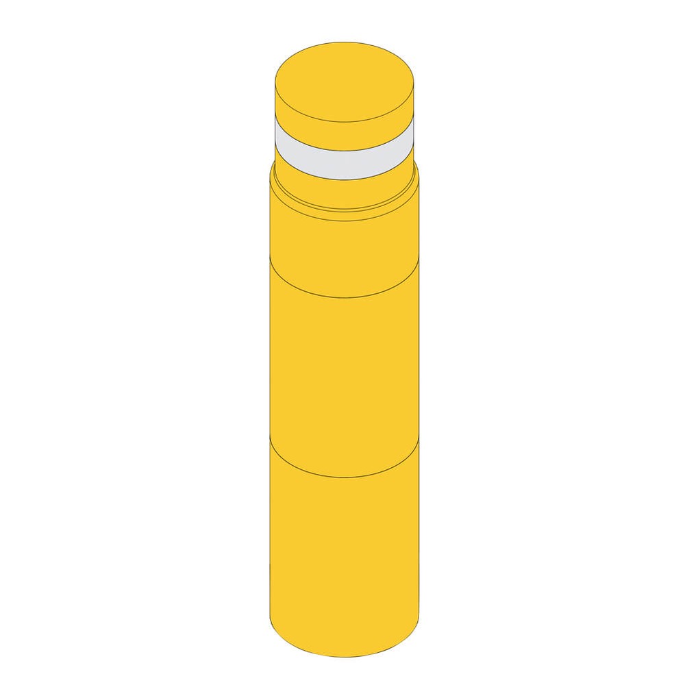 Bollard Cover Kit 1260mm High x 168mm Yellow Polymer Segments