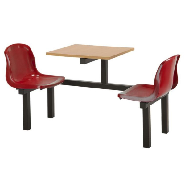 CU90 - 2-Seater Harvey Canteen Unit - Red, Beech