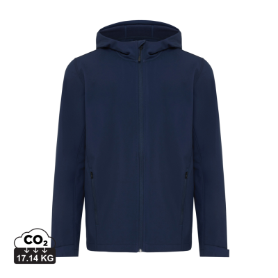 IQONIQ MAKALU MEN RECYCLED POLYESTER SOFT SHELL JACKET in Navy.