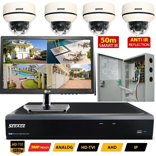Serage HD TVI Smart IR Vandal Dome Commercial CCTV 1080P