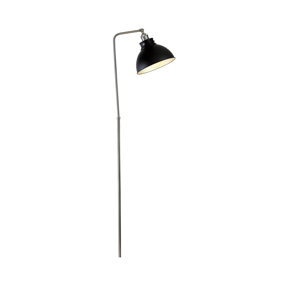 Luxuria Solstice Adjustable Floor Lamp E27 Graphite / Satin Nickel / Silver