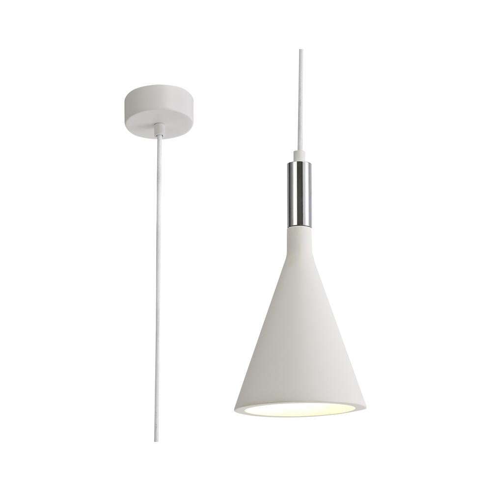 Luxuria Nadia 16cm Pendant Light E27 White Paintable Gypsum