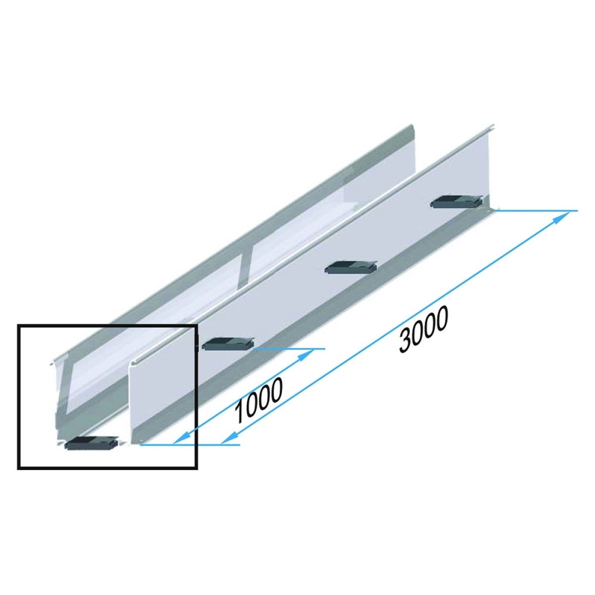 Aluminium Guide Trough