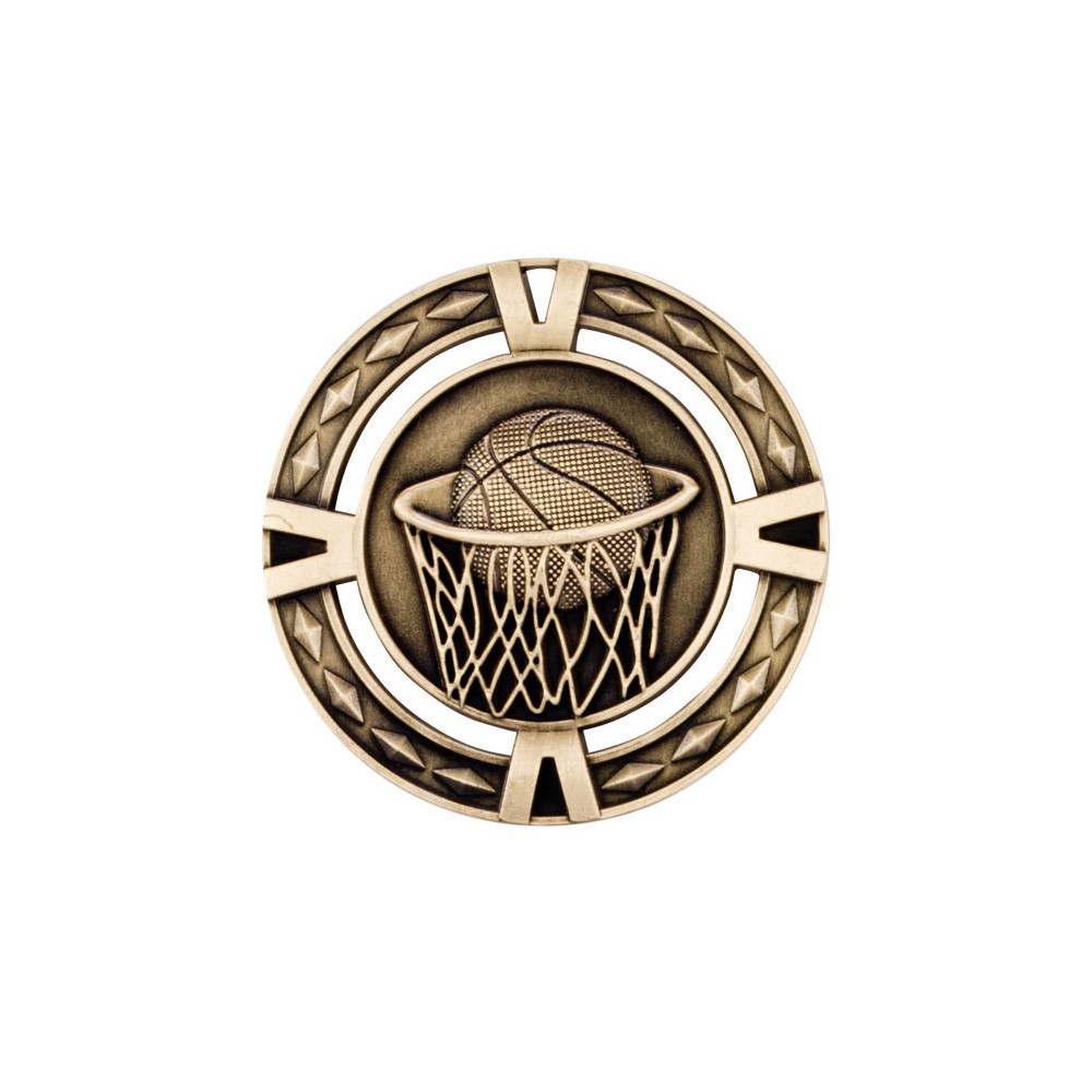 Suppliers Of Die Cast V-Tech Basketball Medal - Gold,Silver,Bronze -  60mm Hertfordshire