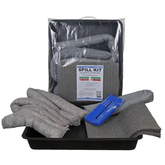 40 Litre General Purpose Spill Kit with Flexi-Tray