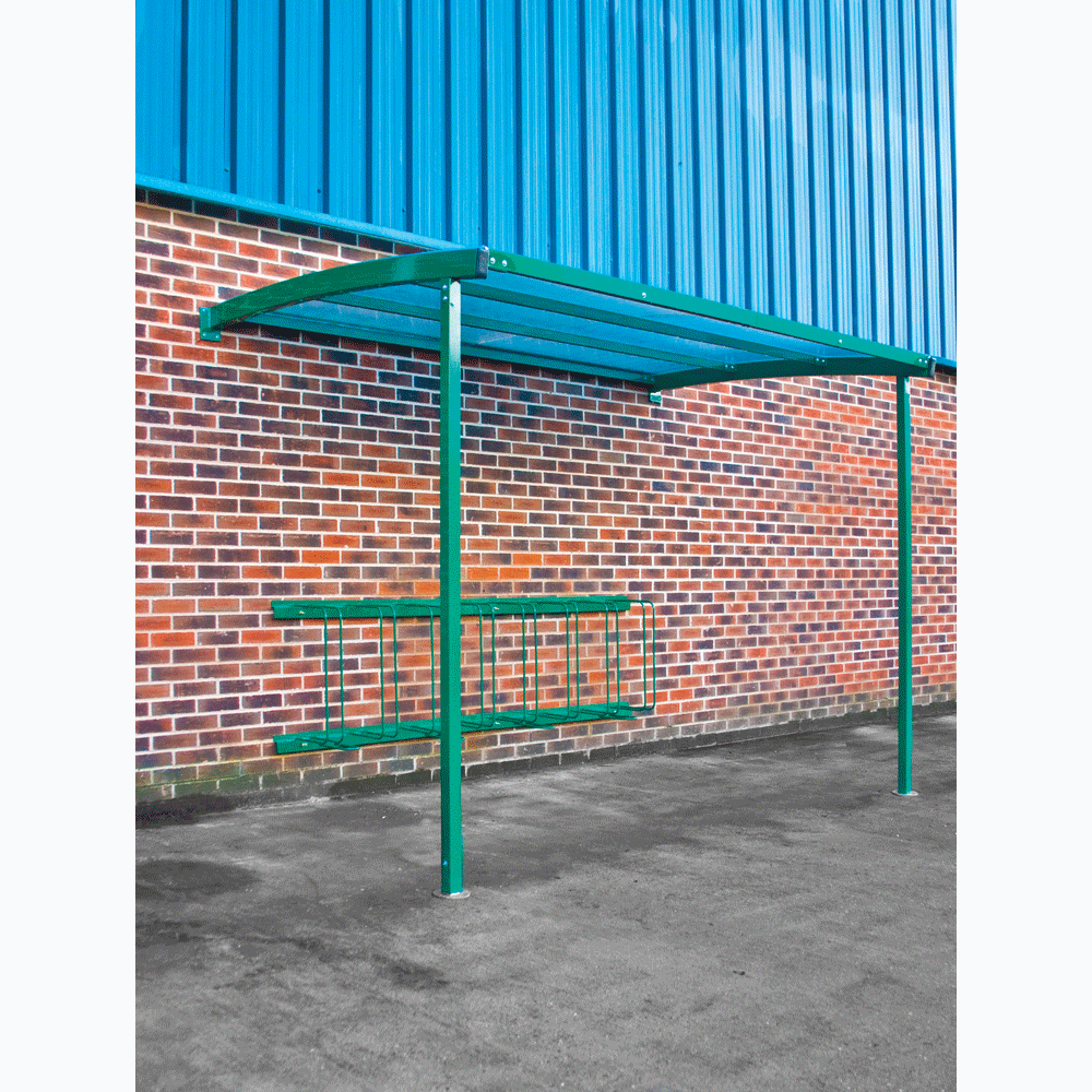 Wall Mounted Cycle Shelter and Bike Rack