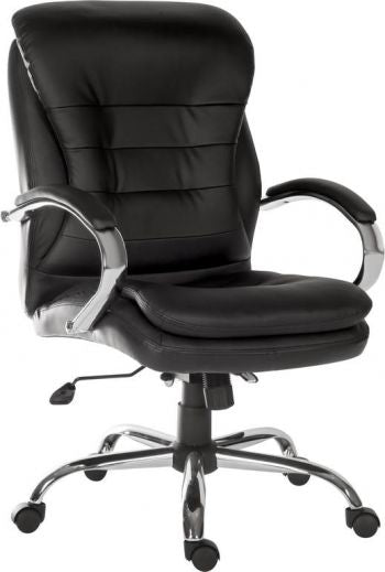 Heavy Duty Black Bonded Leather Office Chair - GOLIATH LIGHT Huddersfield