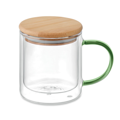 DOUBLE WALL BOROSILICATE MUG in Green.