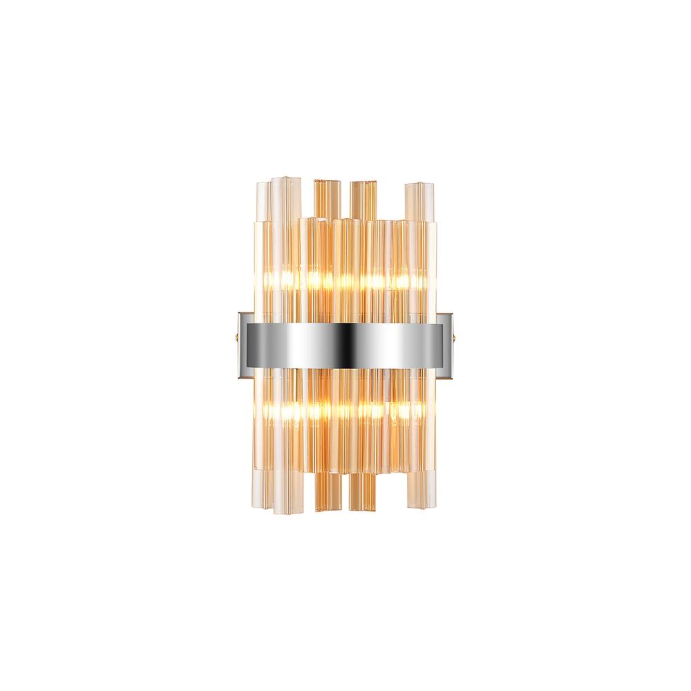 Luxuria Sylph 4 Light G9 Wall Light Polished Nickel / Amber