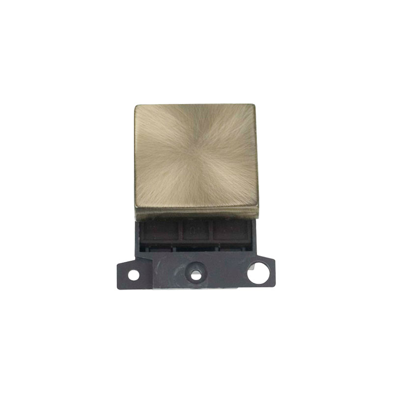 Click MiniGrid Ingot 20A DP Switch Module Antique Brass