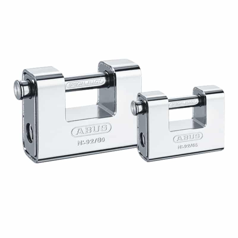 UK Suppliers Of ABUS Monoblock Steel 92/65C & 92/80C Shutter Padlock