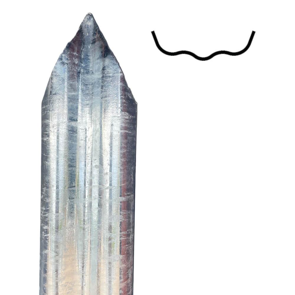 1.75m High D" Section Single Point PaleGalvanised - 3.0mm Thick"