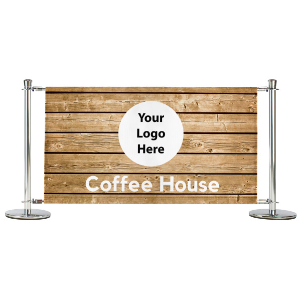 Wooden Planks - Pre-Designed Cafe Barrier Banner