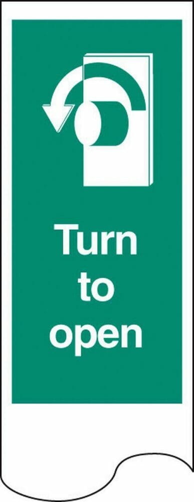 Door plate  -  turn to open left