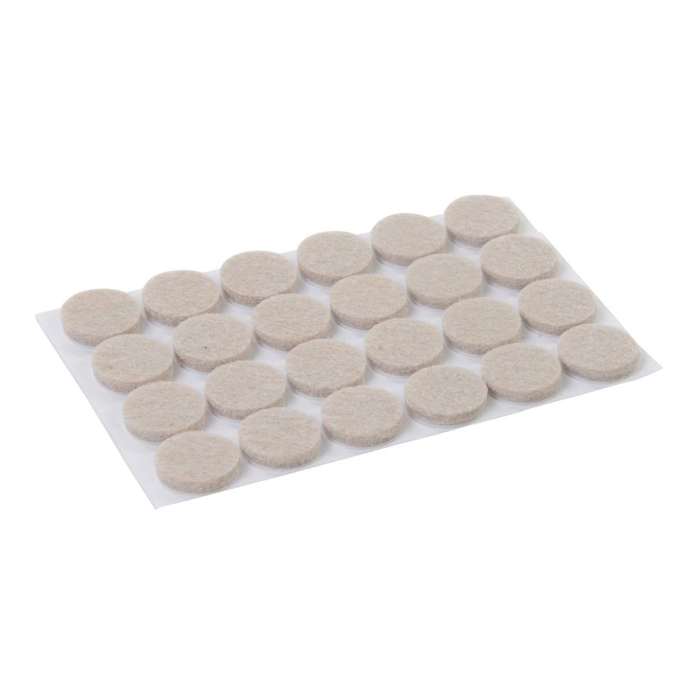 Fixman 900862 Self Adhesive Felt Pads Protectors 24pk 20mm Round