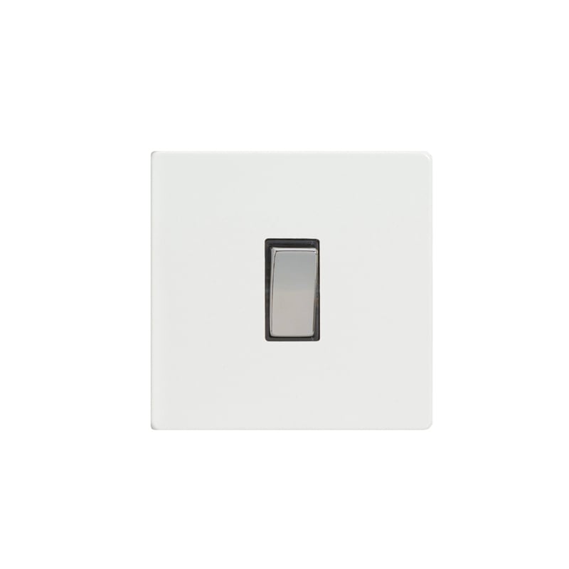Varilight Screw Less Flat Plate 20A DP Switch Premium White