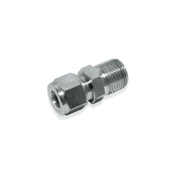 10mm OD Hy-Lok x 1/8" BSPT Male Connector 316 Stainless Steel