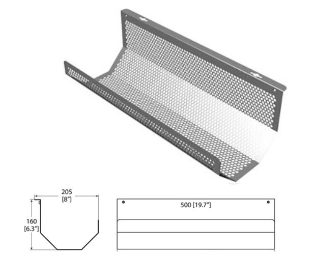 CM-UD-CABTRAY-205S Under Desk Cable Tray - 205Wx160Hx 500 mm long Silver Mesh Cable Management tray